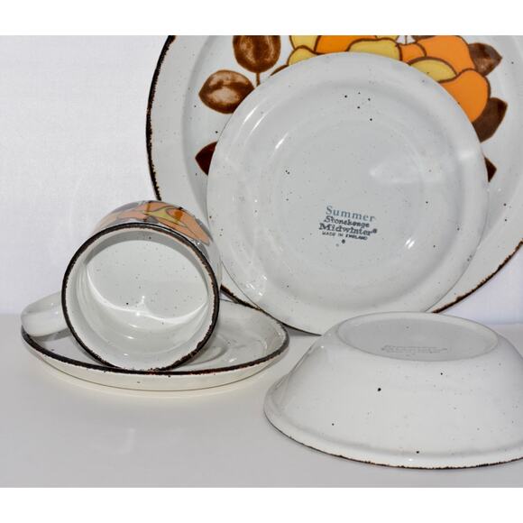 STONEHENGE Midwinter SUMMER Dinner Plate Desert Plate Bowl Mug/Saucer 5pc MCM - Picture 5 of 6